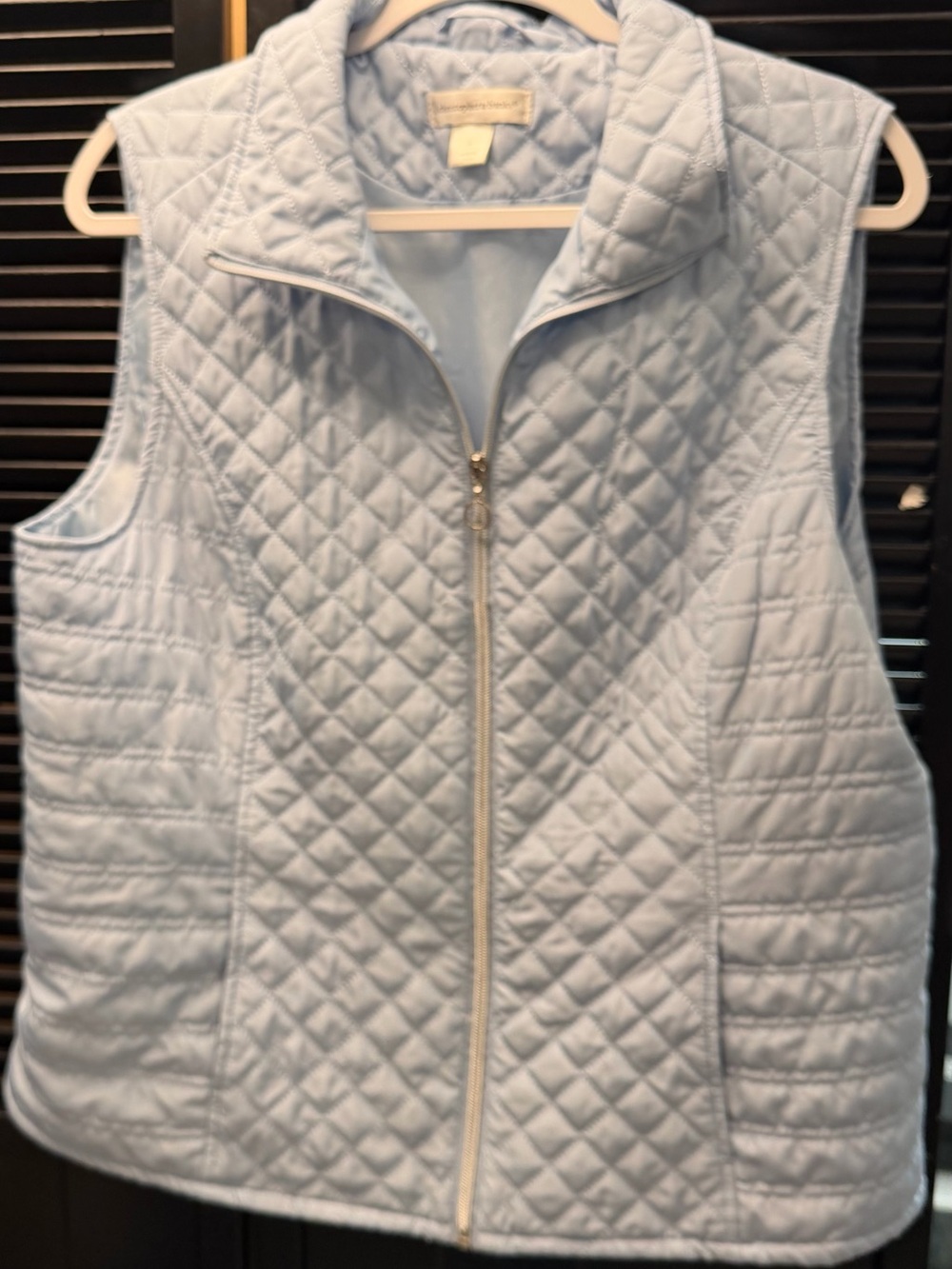 Christopher & Banks Pastel Blue Quilted Sleeveless Vest